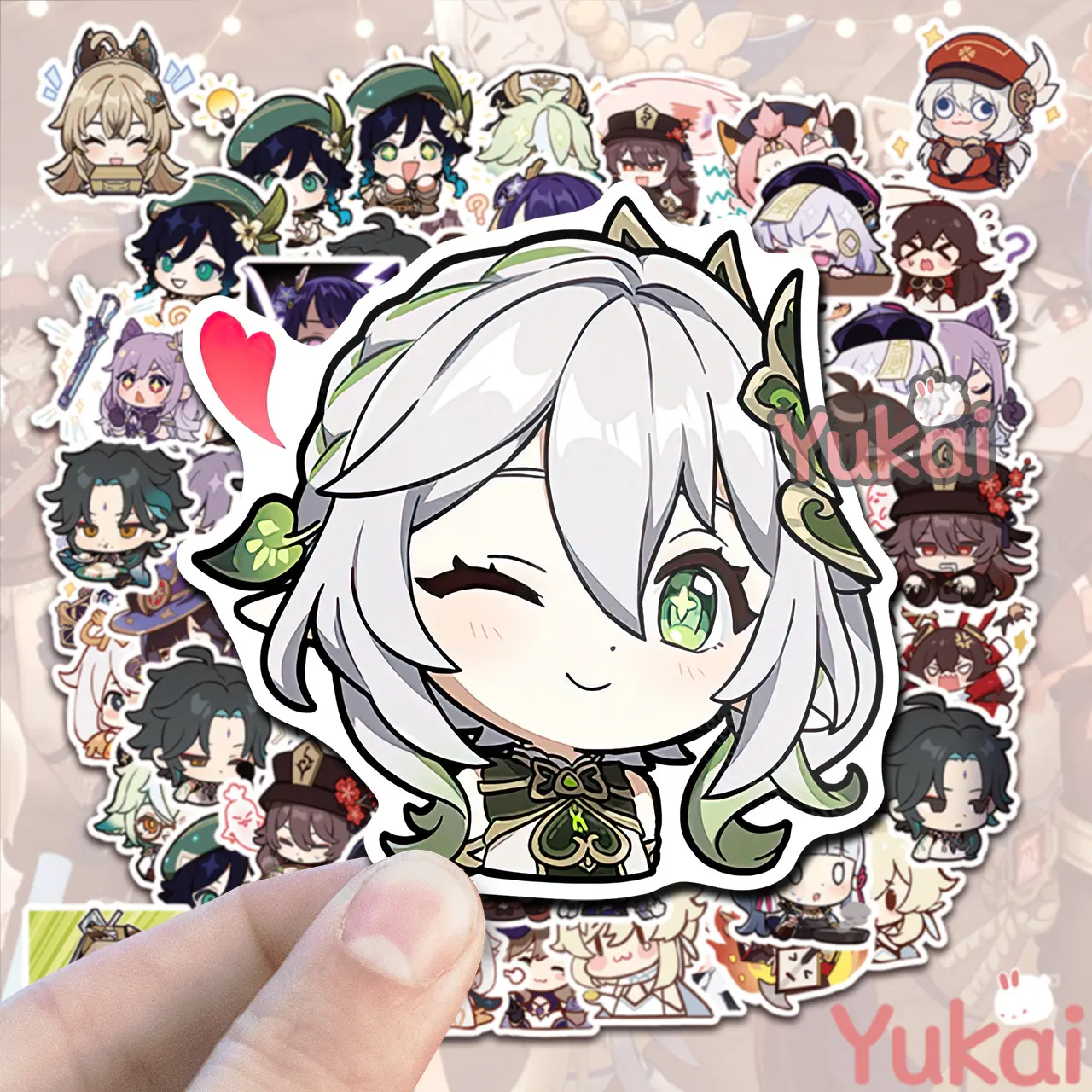 Stiker Genshin Impact Premium, Sticker Anime Waterproof