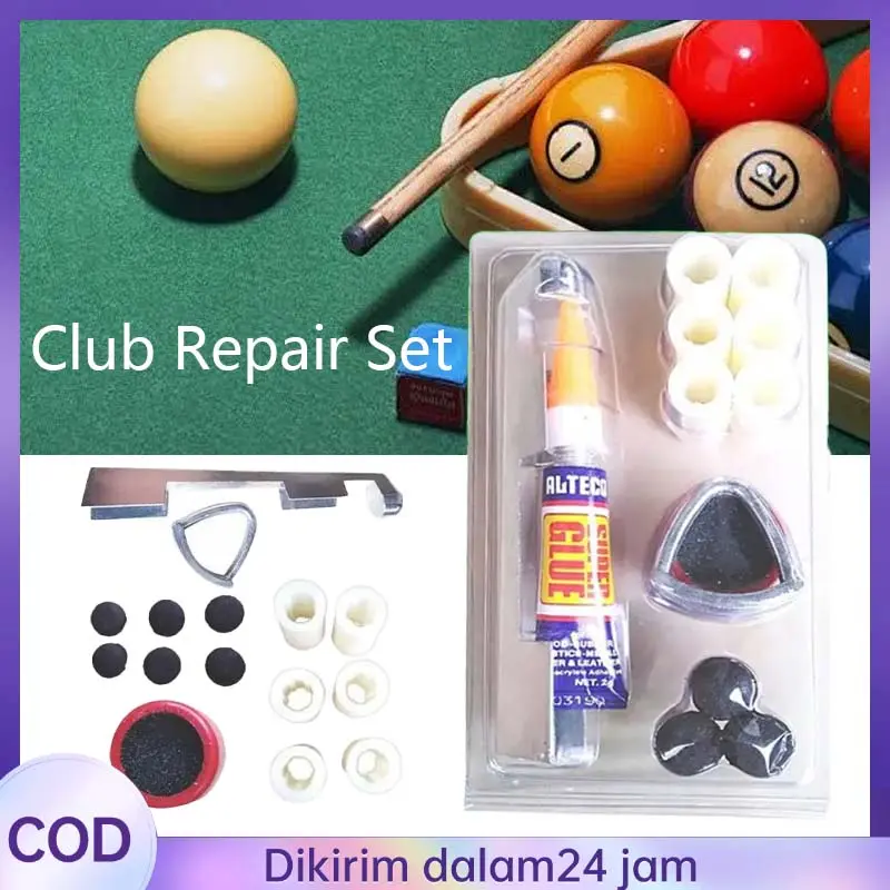 1set Cue Tip Repair Set / Alat Reparasi Ujung Stick Billiard Profesional / Master Cue Tip Tools / Perangkat Perawatan Biliar
