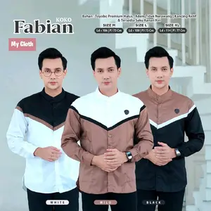 FABIAN KOKO TOYOBO ATASAN PRIA KEMEJA KOKO BAJU LEBARAN BY MYCLOTH