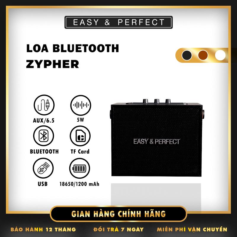 Loa Nghe Nhạc Bluetooth ZYPHER 5W | Pin 1200mAh | Bluetooth 5.3 | Thiết Kế Mini