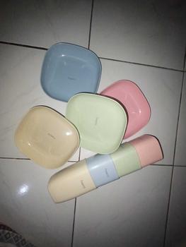 Product Review of (Bisa COD) freemir Set Piring + Gelas  Piring Saji Hidangan Makanan Cemilan Food Grade Kitchenware Serbaguna Alat Dapur Unik from E**A 0