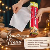 Gambar Kertas Baking Anti Lengket Roll - Baking Paper Parchment Paper Anti Minyak Oven Air Fryer Kukusan - 5MX30CM dari YILIN OFFICE STORE Kab. Tangerang 5 Tokopedia