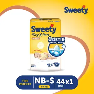 Sweety Bronze Newborn Comfort Dry X-pert NB-S 44s PEREKAT [ 1 BALL / PACK ] Bayi Diapers Popok Ruam Kering