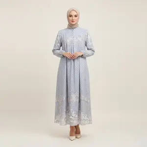 Okedashop - LEDYA DRESS - Dress Wanita Mewah Bamboo Jaguar Emboss Lebaran 2025