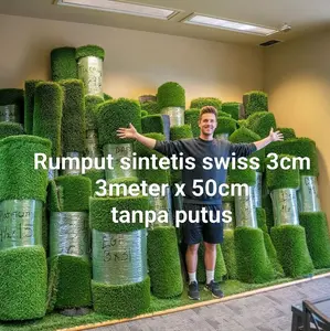 rumput sintetis tebal 3cm 3meter x 50cm rumput sintetis murah /rumput sintetis meteran /hiasan taman /indoor /outdoor