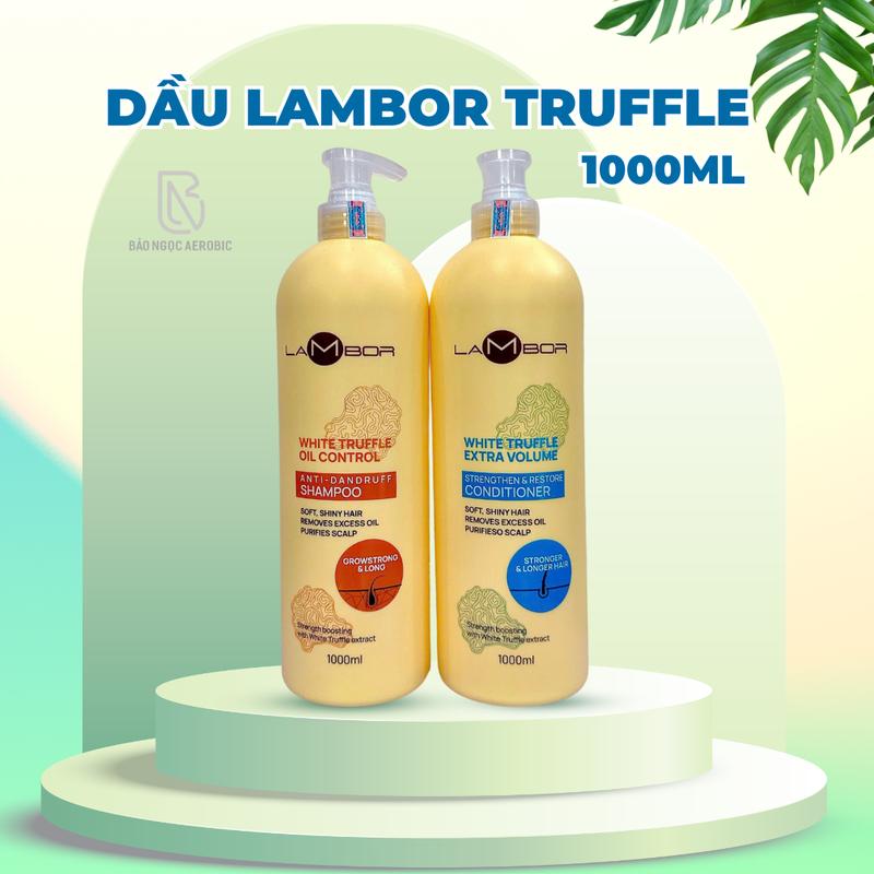 LT - LAMBOR 1000ML - CẶP GỘI XẢ LAMBOR WHITE TRUFFLE 1000ML - Dưỡng mềm mượt tóc - Chăm Sóc Tóc