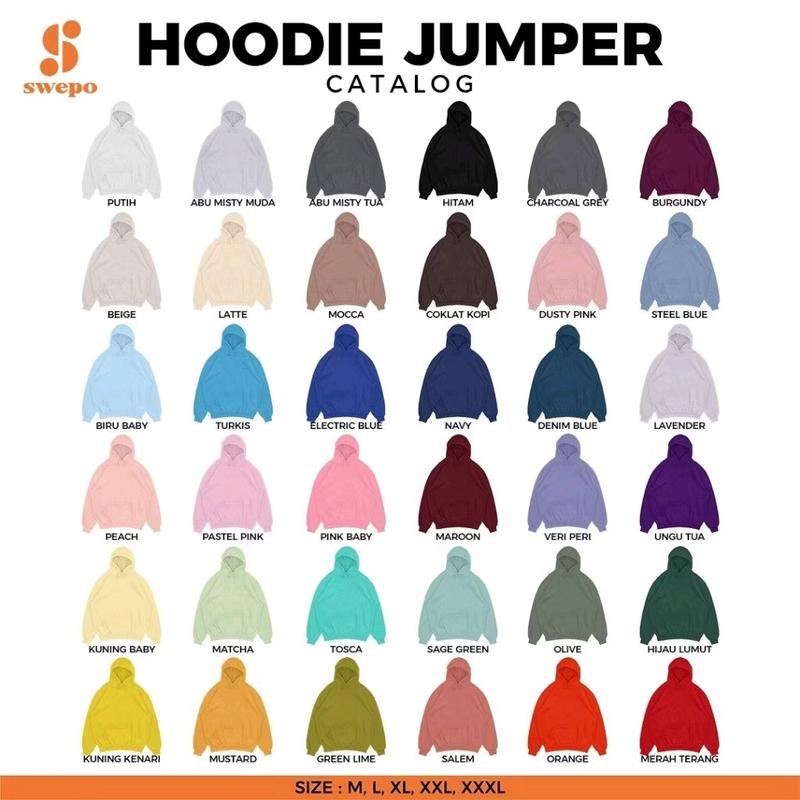 SWEPO  Hoodie Jumper SWEPO series 2 (3D BORDIR) Size M - XXL (Pria & Wanita) 3