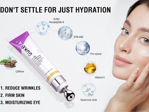 OUKEYA Krim Mata Multi-Peptida: Mengurangkan Garis Halus, Meremajakan, Menghidrasi & Melembapkan, Memudarkan Lingkaran Gelap, Kantung Mata, dan Garis Mata Eye Skincare Treatments