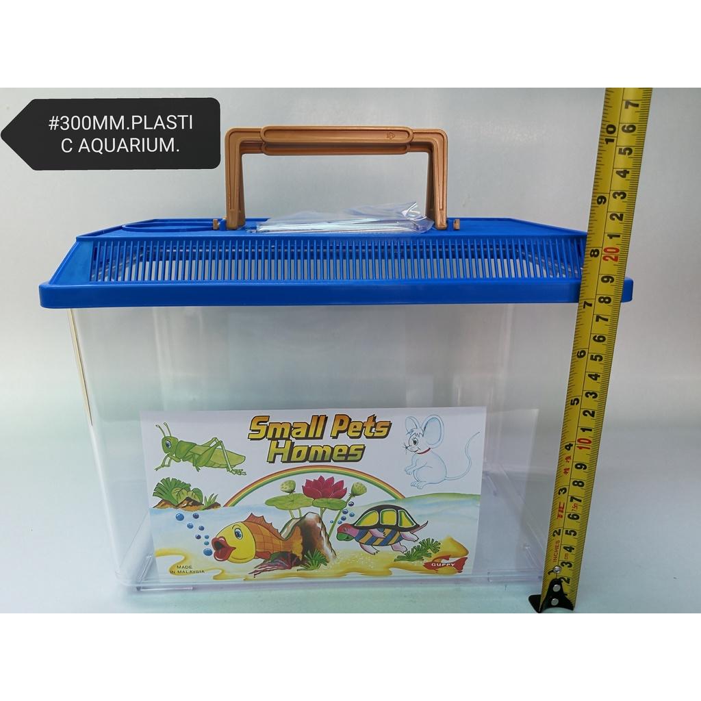 Small Pets Home Plastic Aquarium 30cm Fish Tank Akuarium Ikan [Random Color]