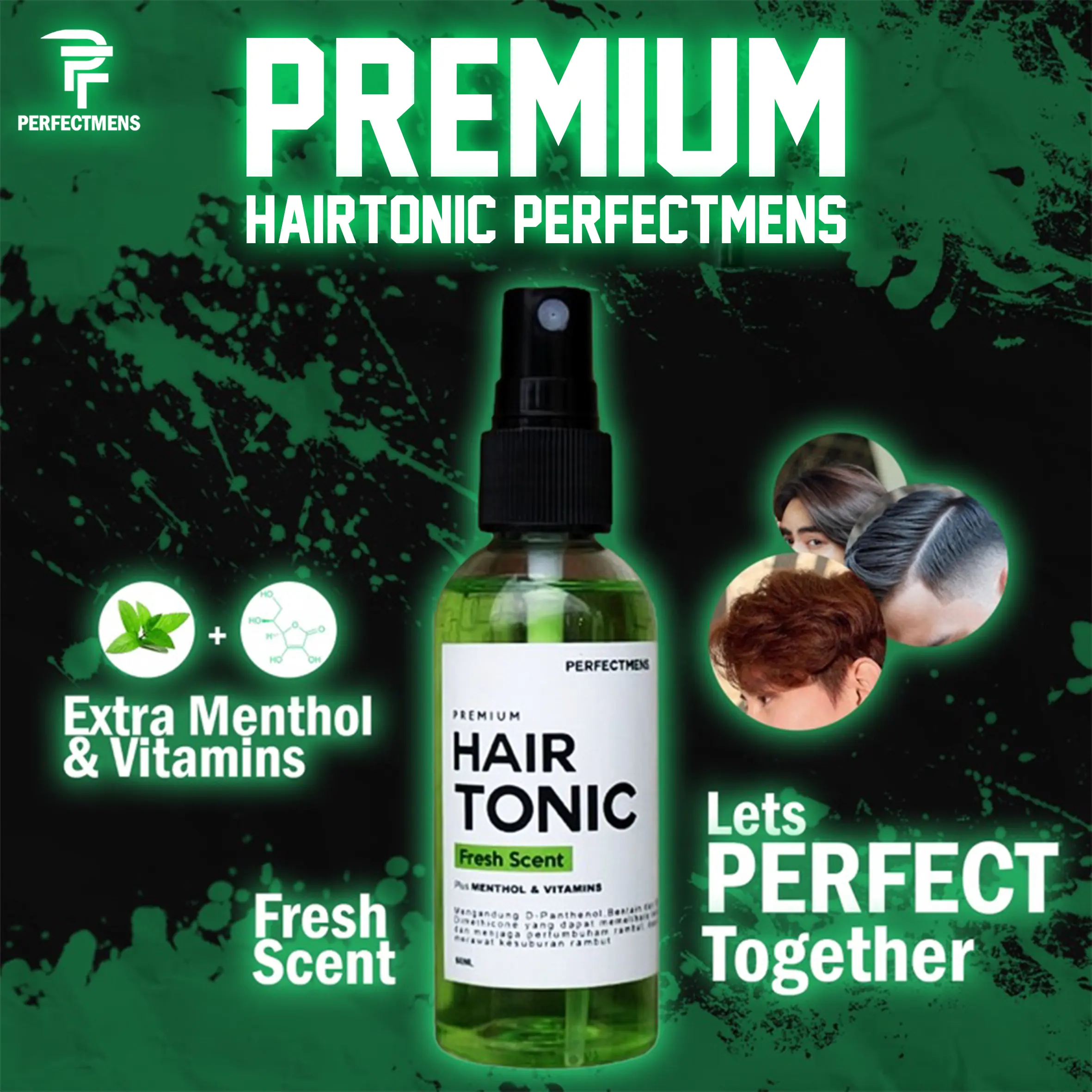 HAIR TONIC RAMBUT VITAMIN RAMBUT PENUMBUH DAN PELURUS RAMBUT PRIA WANITA HAIRTONIC Meluruskan Menumbuhkan rambut bebas ketombe