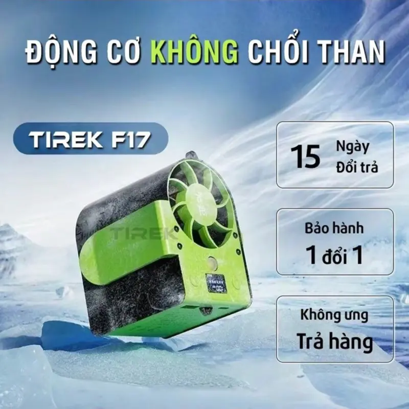 Quạt Mini Đeo Thắt Lưng TireK F17 -Động Cơ Không Chổi Than - Quạt Làm Mát Lưng.Chạy 12-32h.Sạc Dự phòng 15000mAh