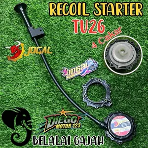 TU26 767 Recoil Starter Tarikan Engkol Model Belalai Panjang Easy Start Mesin Semprot Hama 2Tak Jogal Original