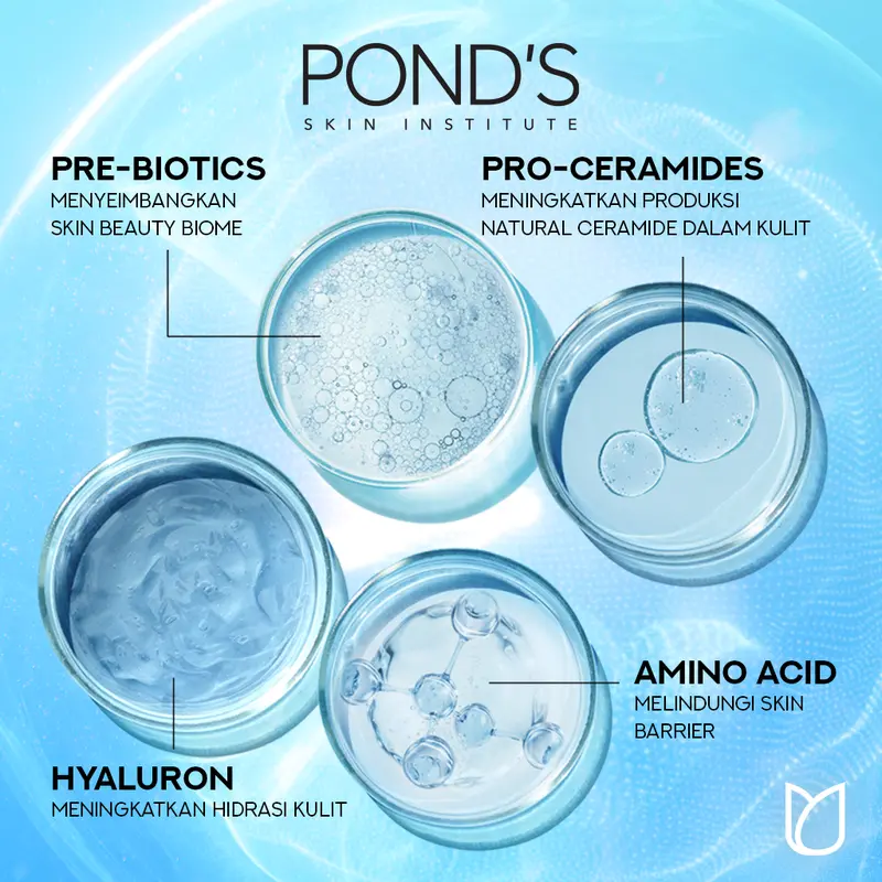 PONDS HYDRA MIRACLE ULTRA LIGHT BIOME GEL - HYDRATING MOISTURIZER GEL 20GR 3