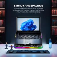 Gambar Fantech Cooling Pad RGB NC22 Notebook Cooler with Phone Holder Adjustable Fan Speed up to 14kg 19 inch laptop gaming - NC22 BLACK dari Fantech Official Store Kota Administrasi Jakarta Barat 4 Tokopedia