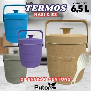 PXTON  - Termos Nasi Es Batu 6.5 Liter GRATIS centong / Wadah Penyimpanan / Termos Nasi Es Batu 17 Liter / Rice ice bucket 6.5 / 17liter/ tempat nasi dan es serbaguna