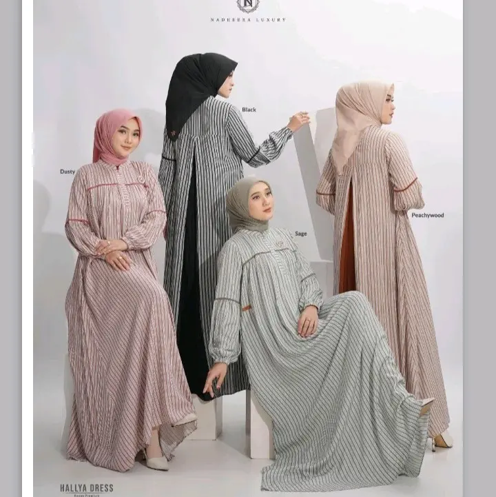 gamis wanita terbaru hallya dress by nadheera