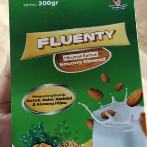 FLUENTY Suplemen Penambah ASI dengan Almond, Kacang Kedelai, Daun Katuk, Daun Kelor, dan Kacang Hijau