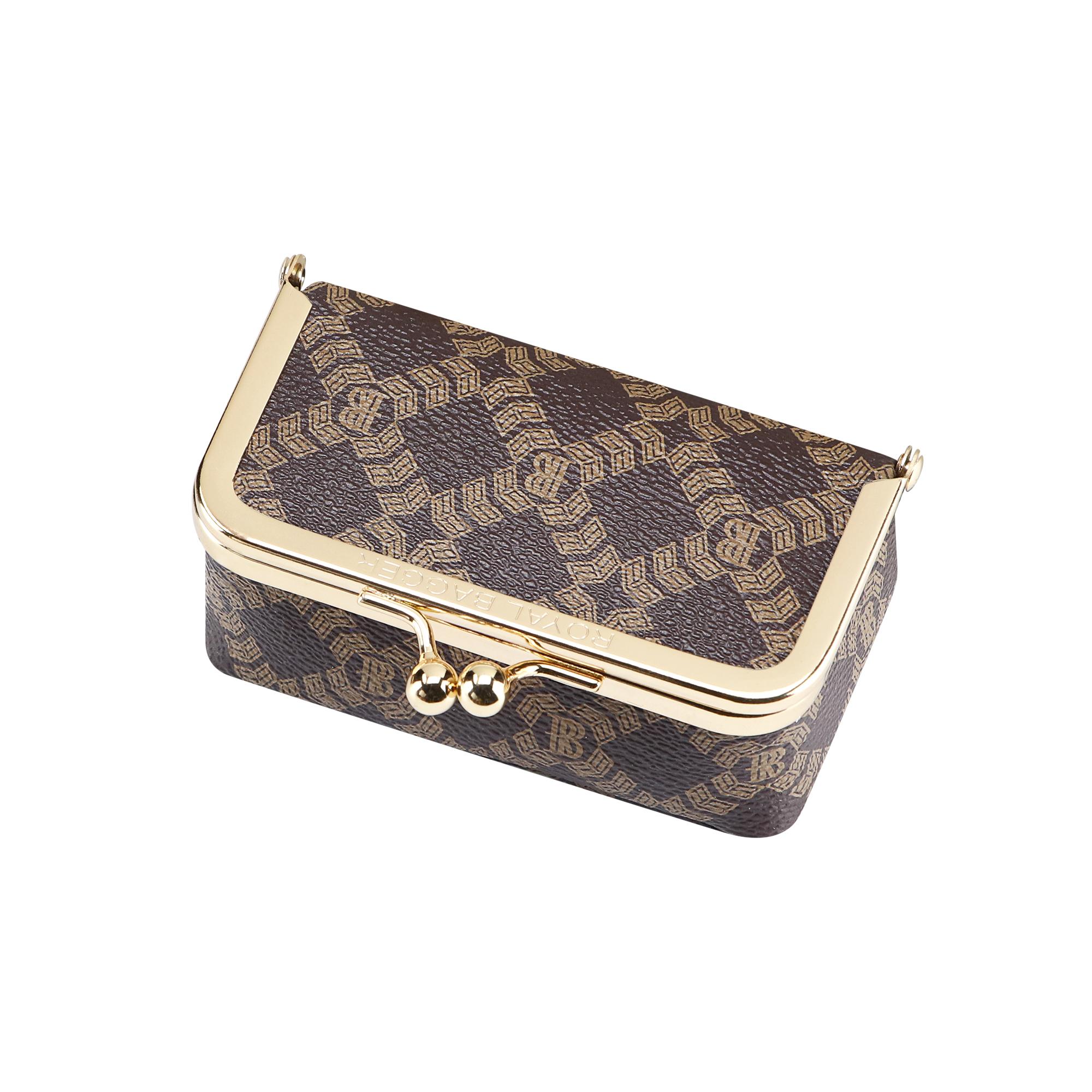 Royal Bagger Kotak Perhiasan Wanita – Tempat Mini untuk Cincin, Kalung & Anting, Kanvas Dilapisi & Kulit Sapi Samak Nabati dengan Dompet Koin Kiss Lock Royal Bagger Kotak Perhiasan Wanita – Tempat Mini untuk Cincin, Kalung & Anting, Kanvas Dilapisi & Kulit Sapi Samak Nabati dengan Dompet Koin Kiss Lock