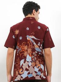 Gambar Arjuna Weda Hem Batik Premium Pria Motif Sawat Manuk - Body Fit | Bahan Katun | Lapis Trikot Lengan Pendek | Kancing Depan | Kerah Kemeja | Kantong Depan - Merah Tua, S dari Batik ArjunaWeda Kota Administrasi Jakarta Timur 3 Tokopedia