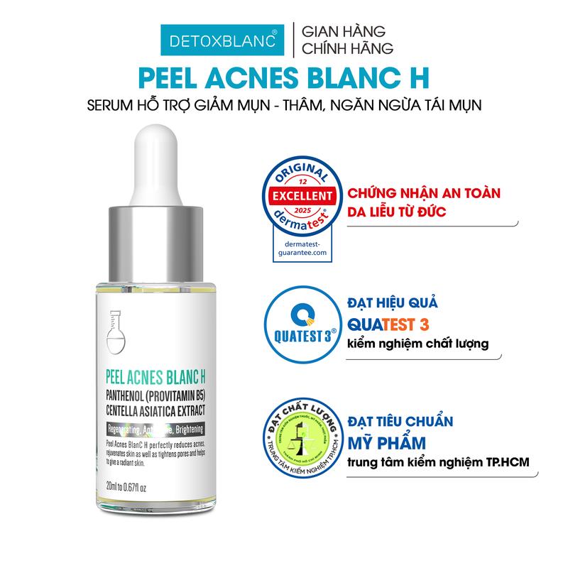  Tinh chất giảm mụn Peel Acnes Blanc H DetoxBlanc hỗ trợ giảm mụn ẩn mụn đầu đen giảm viêm giảm thâm 