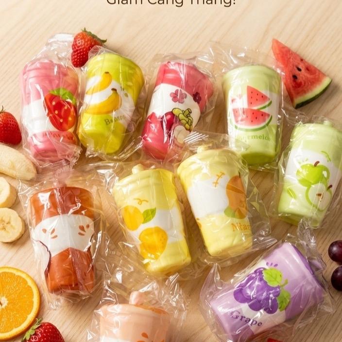 đồ chơi xả stress lon nước ngọt mô phỏng đồ chơi mềm mại phục hồi chậm ly nước hoa quả