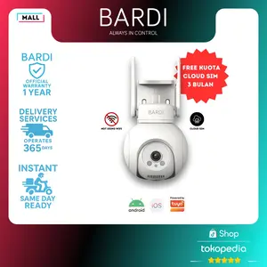 BARDI Smart IP Camera Outdoor PTZ Cloud SIM CCTV Tanpa WIFI 2MP