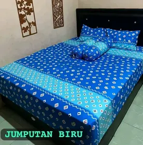 Sprei Jumputan Asli Katun Lembut Ukuran NO 1 180x200 NO 2 160x200 NO 3 120x200 SINGLE 90x200 Tidak Termasuk Sarung Bantal dan Sarung Guling