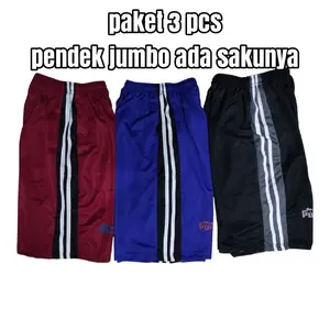 3 pcs celana pendek jumbo ada sakunya celana kolor celana pendek kolor sehari hari
