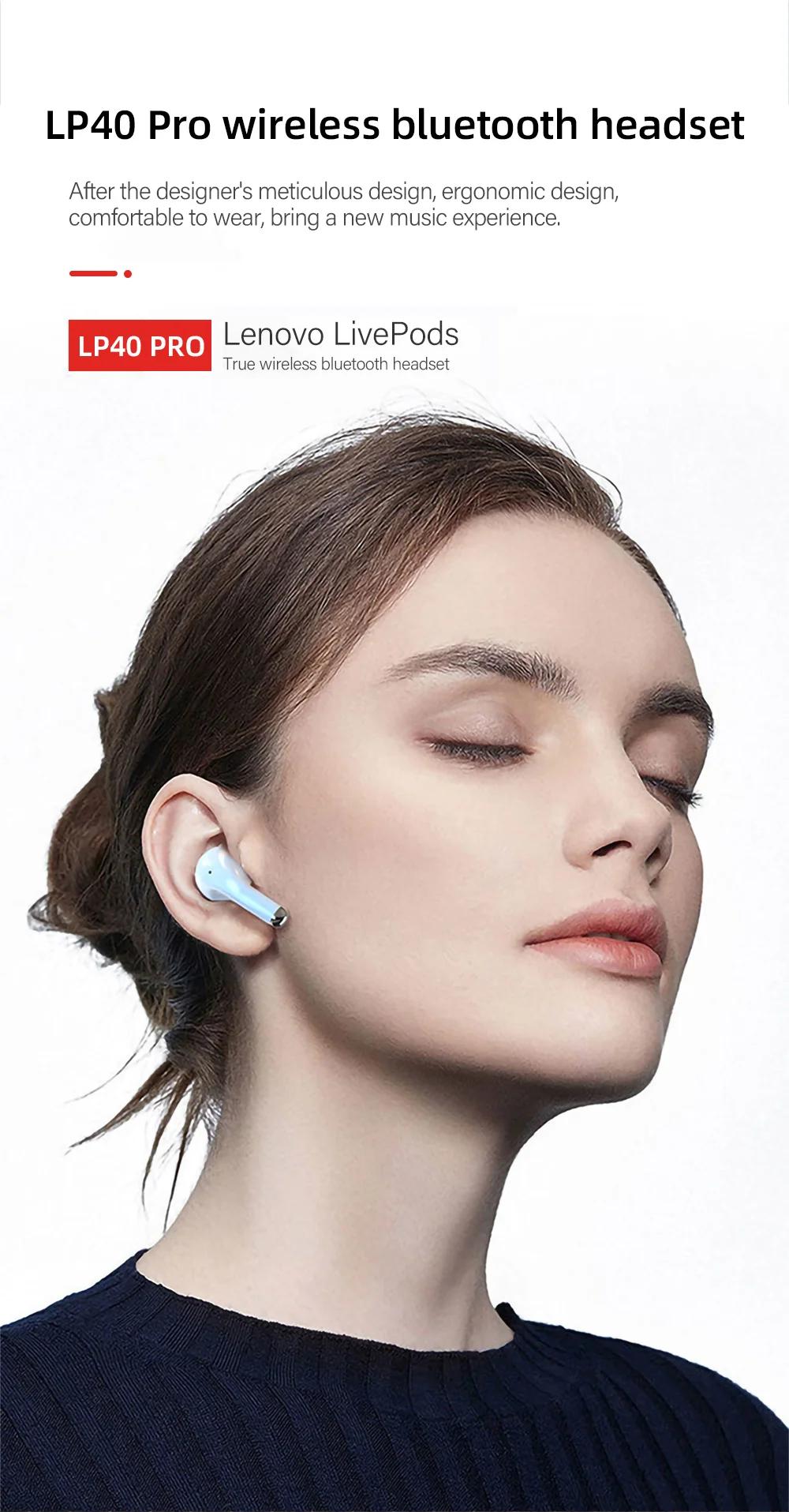 Lenovo LP40Pro Bluetooth Earphone, Headset Olahraga Terbaru dengan Pengurangan Bising, Efek Suara 360 Derajat, Baterai Tahan Lama 20 Jam, Kompatibel dengan Apple dan Android, Handsfree Tws, Wireless, Bluetooth 5.3, Type-C, Putih Lenovo LP40Pro Bluetooth Earphone, Headset Olahraga Terbaru dengan Pengurangan Bising, Efek Suara 360 Derajat, Baterai Tahan Lama 20 Jam, Kompatibel dengan Apple dan Android, Handsfree Tws, Wireless, Bluetooth 5.3, Type-C, Putih