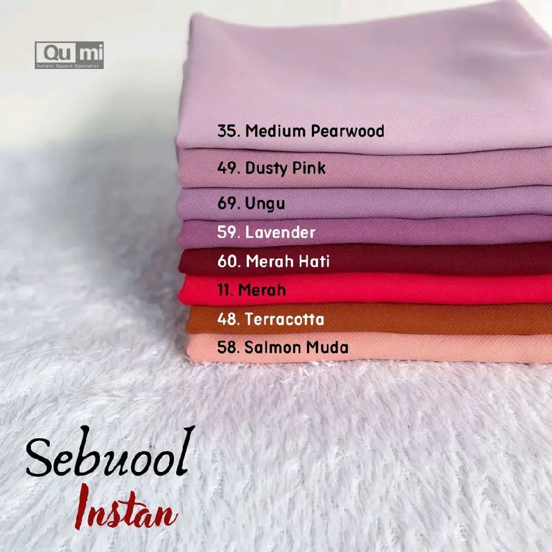 Sebuool instan Paket Hemat (tulis warna yang diinginkan dipesan ketika checkout) Khimar Layer Simple Segi Basic Nyaman Syari Kerudung Muslim 1