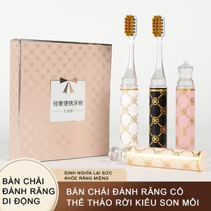 Bộ Cọ Rửa Mặt Và Son Môi, Hộp Quà Cao Cấp, Cầm Tay, Thích Hợp Cho Các Cặp Đôi, Gia Đình, Du Lịch Công Tác, Lông Mềm, Cỡ Người Lớn