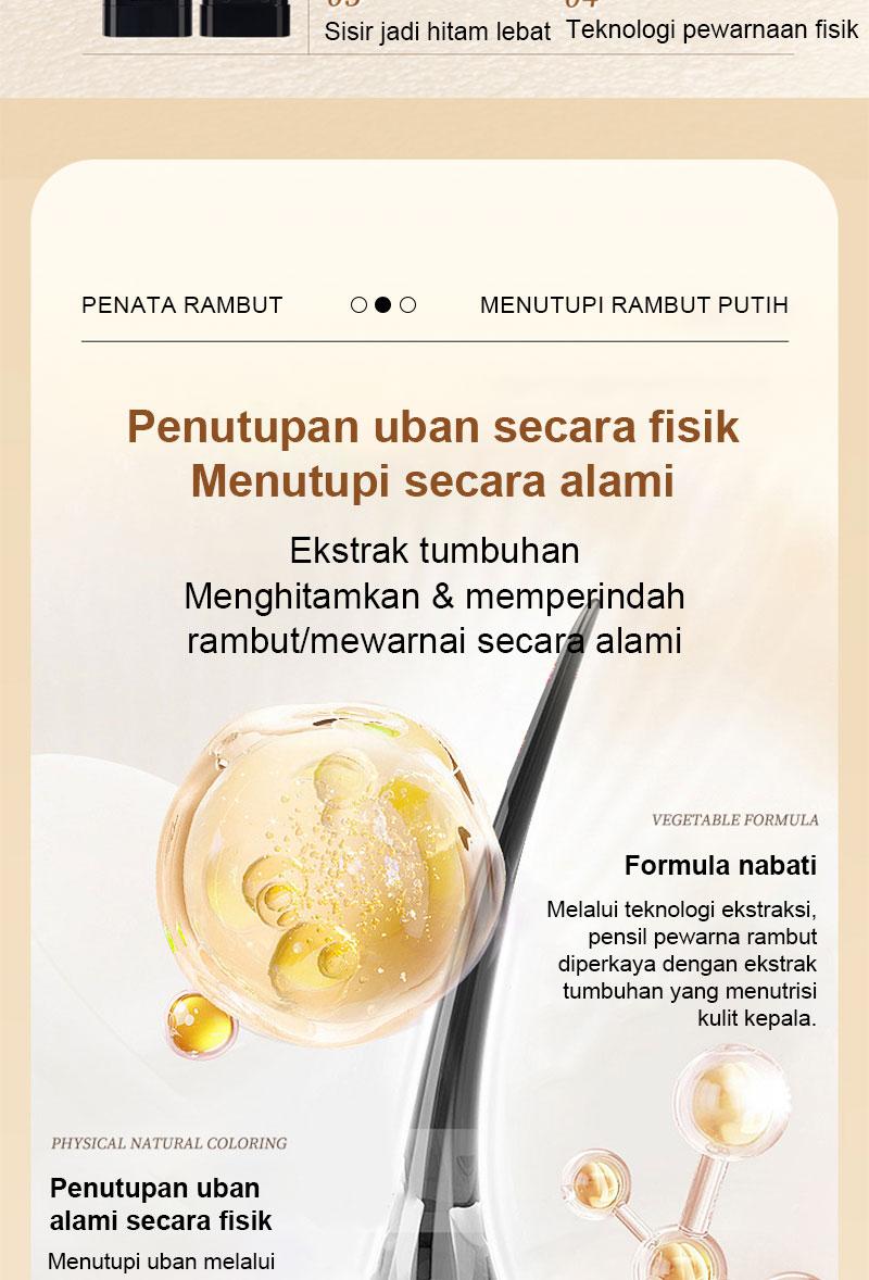 Lilinzhi Tongkat Pewarna Rambut Tanaman Hitam Murni Sekali Pakai Aman Tanpa Efek Samping Cocok untuk Menutupi Artefak Memudar Pewarna Rambut Hitam & Coklat di Rumah Penghitam Black Black Penghitam