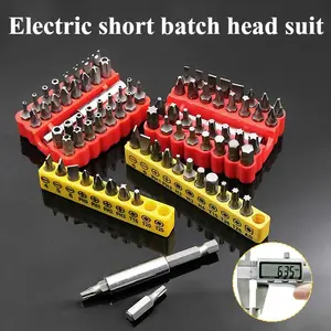 Mata Obeng Magnet 10pc/12pc Hex Shank 1/4in 6.35mm Bor Cordless Screwdriver Set