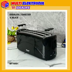 Idealife Toaster BT-4001 / Pemanggang Roti 4 Slice Idealife BT4001