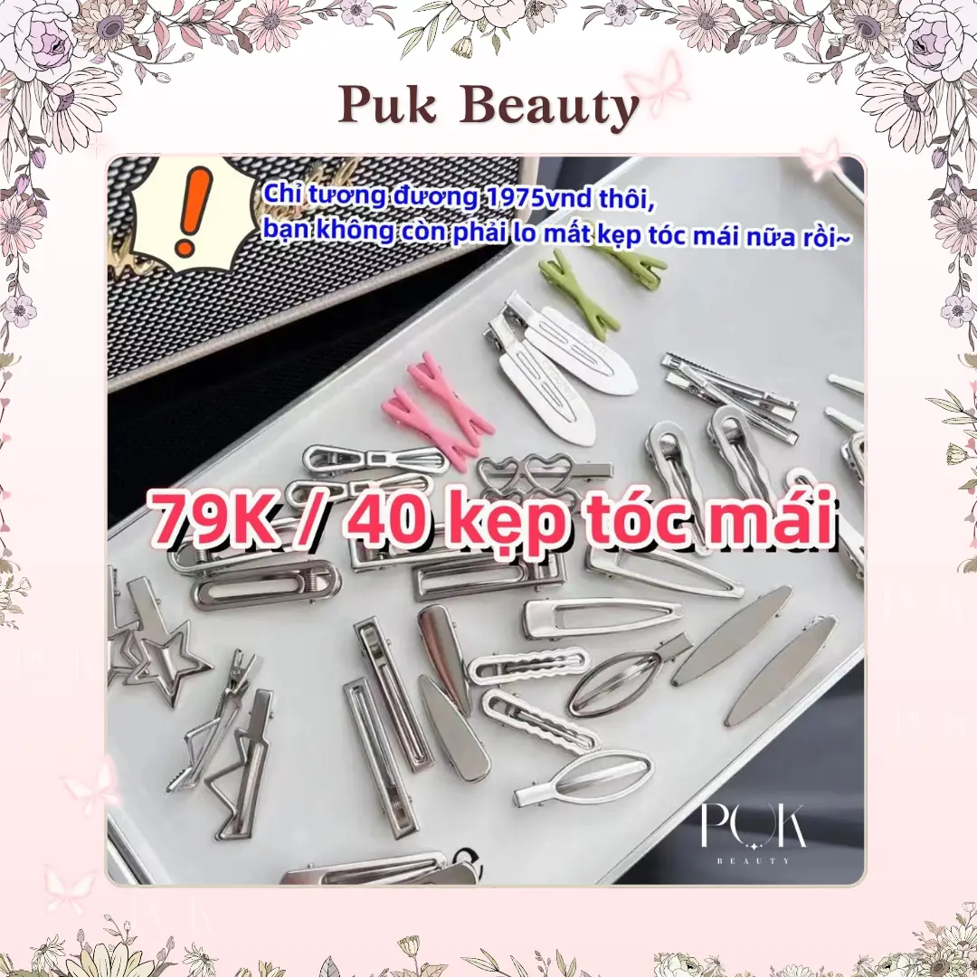 Kẹp Bang, Số Lượng Lớn Và Giá Rẻ, Có 40 Kẹp Tóc Mái, Giá 79.000 VND, Không Còn Lo Lắng Về Việc Mất Chúng, Thích Hợp Cho Bé Gái Và Phụ Nữ, Kẹp Tóc, Được Làm Bằng Chất Liệu Thép Titan