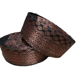 peci songkok pull songket palembang motif randoom Kopiah Muslim Pria Motif Hitam Dewasa