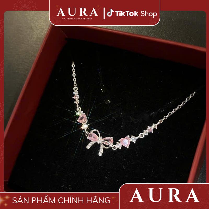   LIVE - 67  Lắc tay nơ sang trọng tinh tế đá hồng xinh sang 