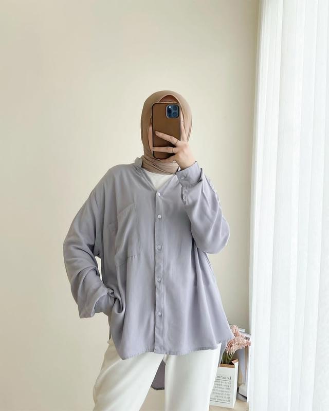 Blouse Atasan Wanita Murah Baju Casual Panjang Wanita Kemeja Kantor Part I 2