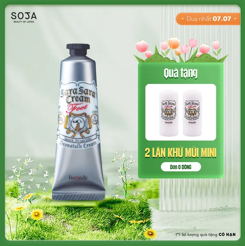 Kem Khử Mùi Kháng Khuẩn Cho Chân Deonatulle Sara Sara Cream For Feet 30G 0