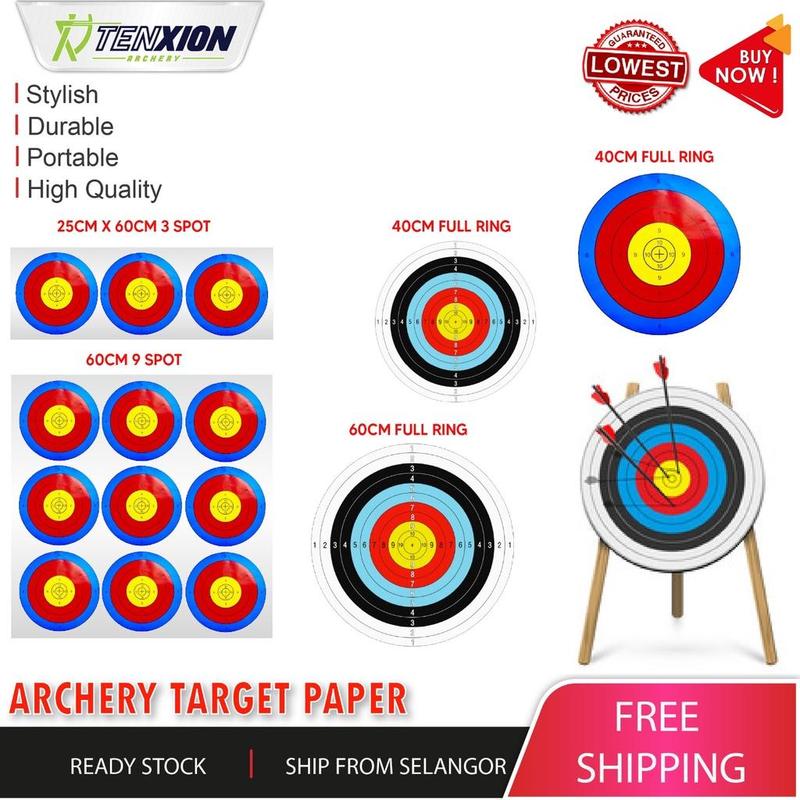 Target Backing Material TenXion Archery Reinforced Target Face Paper JVD FITA Style Recurve ...