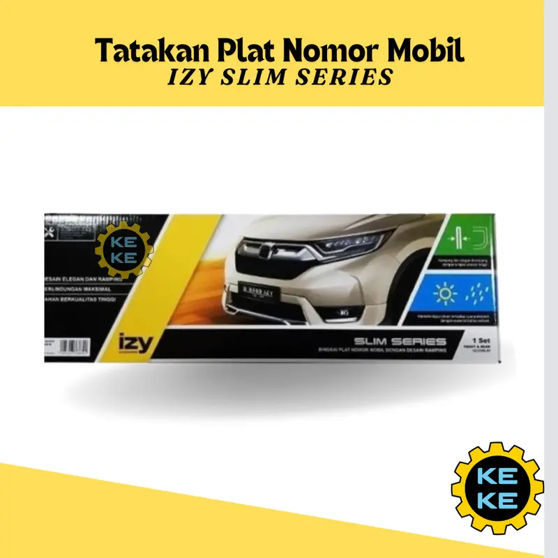 Tatakan Plat Nomor Mobil Mika Izy Tanpa Lampu 0