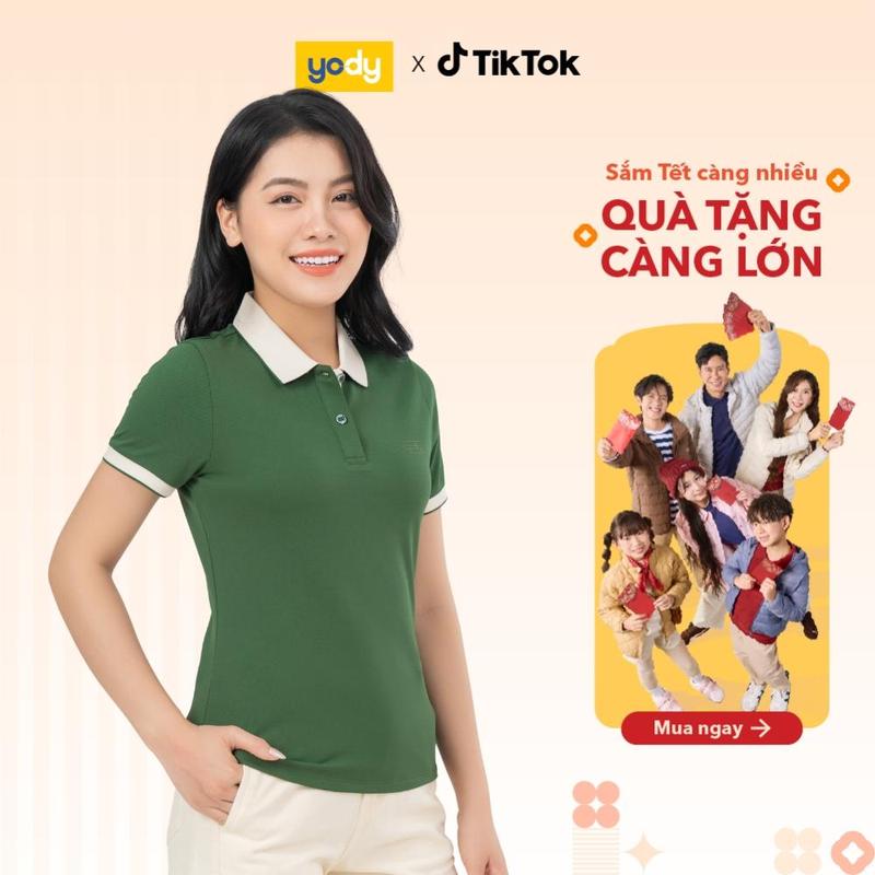  YODY Áo Polo Nữ S.Cafe Kiể m Soát mùi Không Bai Dão Chuẩn Form APN3700 