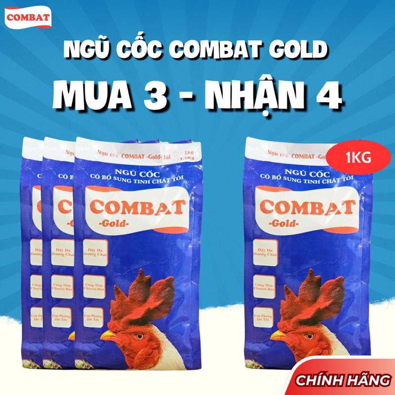  Ngũ cốc COMBAT Gold - Mua 3 Nhận 4 Ngũ Cốc COMBAT Gold nuôi gà nhanh lên tay bo lớn dáng chuẩn - Ngũ cốc cao cấp loại 1 