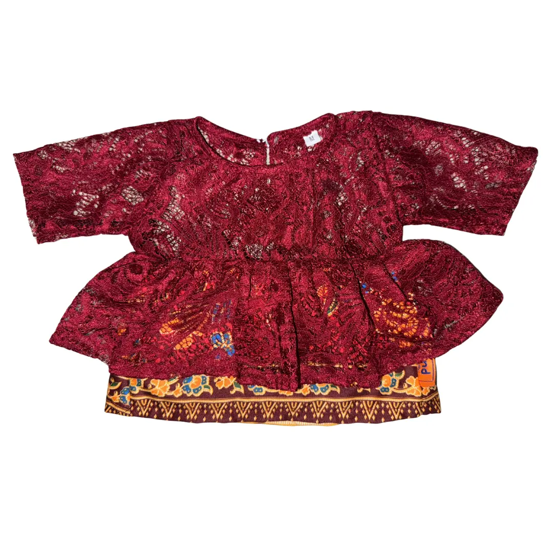 Peplum Lace Satin - Baju Raya Kucing Cibond