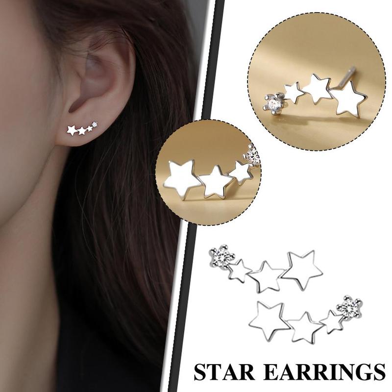 Product Introduction of Star Stud Earrings Temperament Net Red Super Fairy Earrings T2V8 23