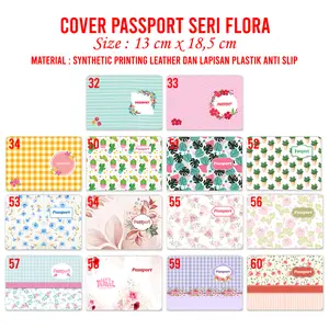 Cover Passport Seri Flora Shabby Passport Case Cover Sampul Paspor Motif Bunga Document Organizer Flower Shabby