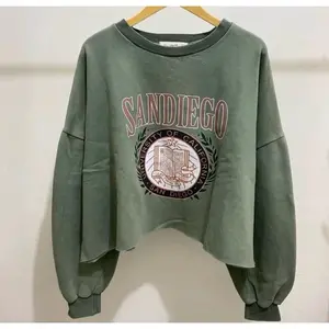 SANDIEGO SWEATER CROOPE OBLONG CREWNECK WANITA