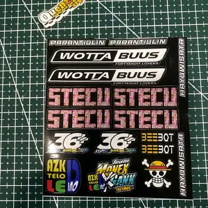 STIKER KACA SAMPING STECU 2 VARIAN MINIATUR BUS RKC