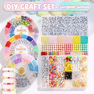 Kit Aksesoris DIY Manik 24 Sekat untuk Perhiasan & Kerajinan Kreatif