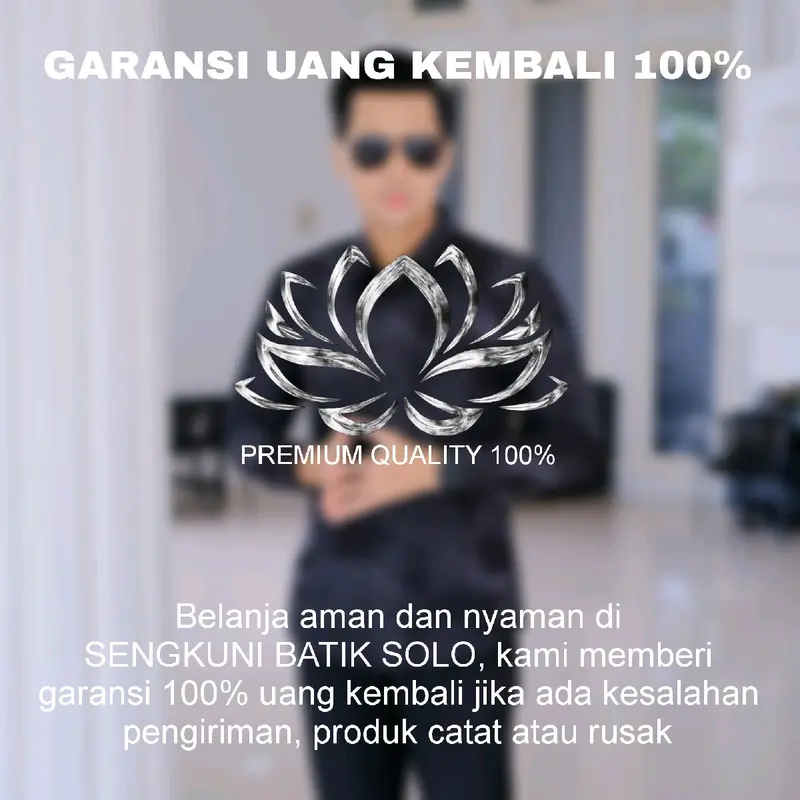 MOKSHA Kemeja Batik Slimfit Hitam Minimalis Bahan Katun Lapis Furing PREMIUM Pria Lengan Panjang 5